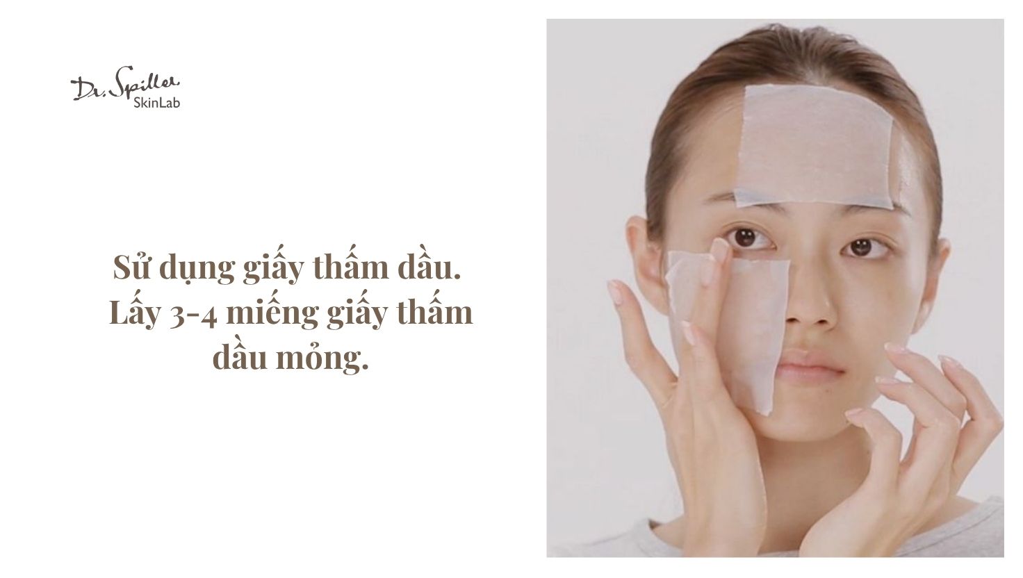 Nhận biết da hỗn hợp thiên dầu bằng giấy thấm dầu