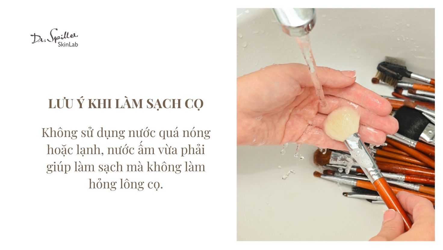 Những lưu ý quan trọng khi vệ sinh cọ trang điểm để ngừa mụn