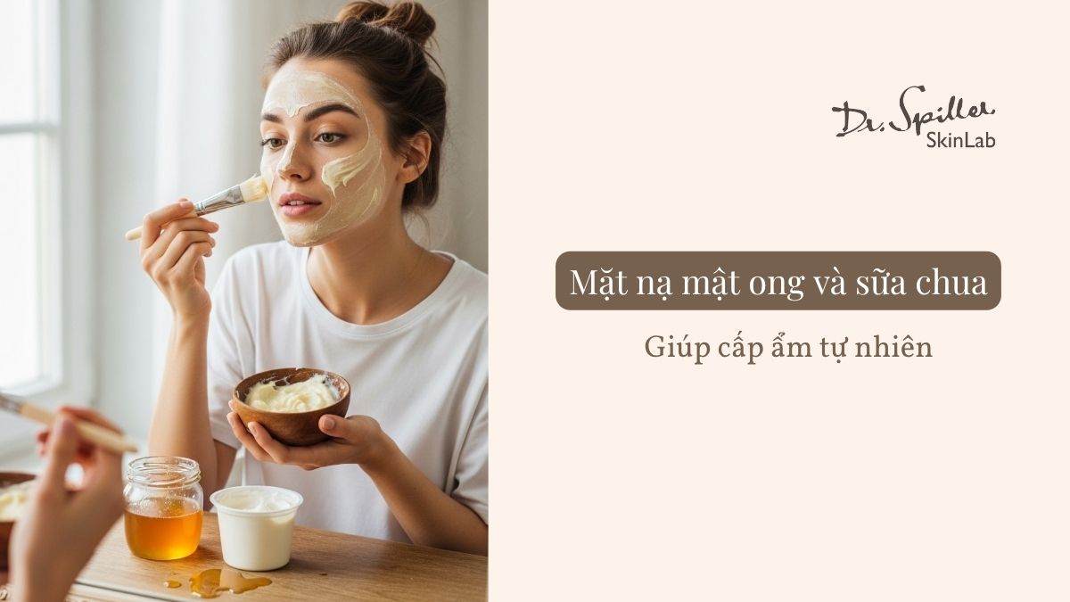 Mật ong là chất giữ ẩm tự nhiên tuyệt vời, còn sữa chua giúp làm dịu và cung cấp lợi khuẩn cho da.
