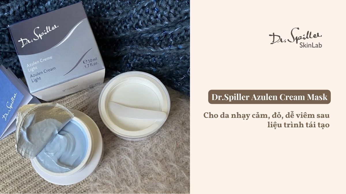 Azulen Cream Mask cho da nhạy cảm, đỏ, dễ viêm sau liệu trình tái tạo