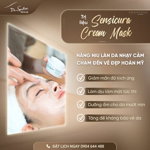 Ngoài chăm sóc tại nhà, Dr.Spiller Skinlab mang đến liệu trình Sensicura Cream Mask cho da nhạy cảm