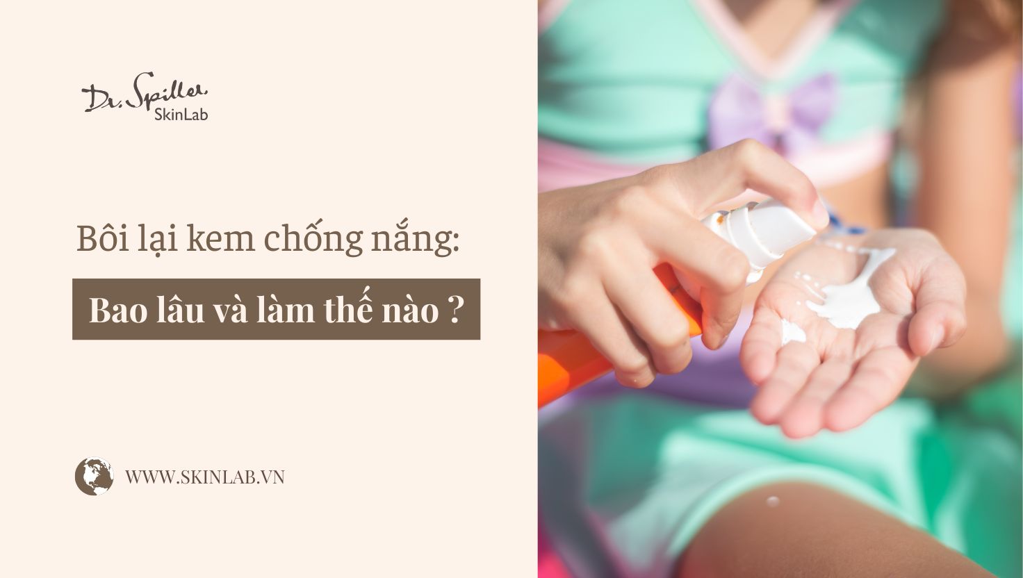 cách bôi lại kem chống nắng
