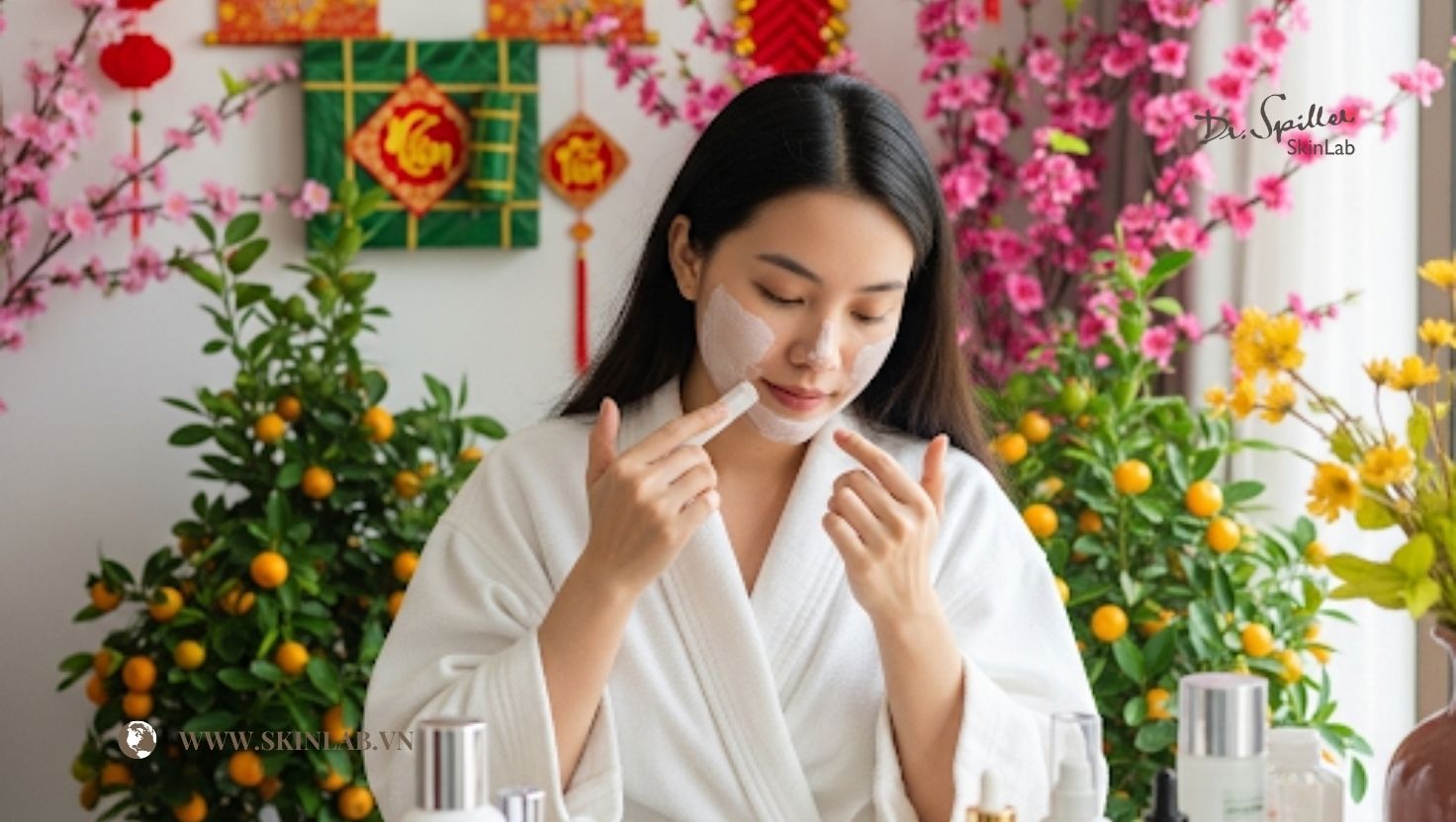 chăm sóc da đón tết