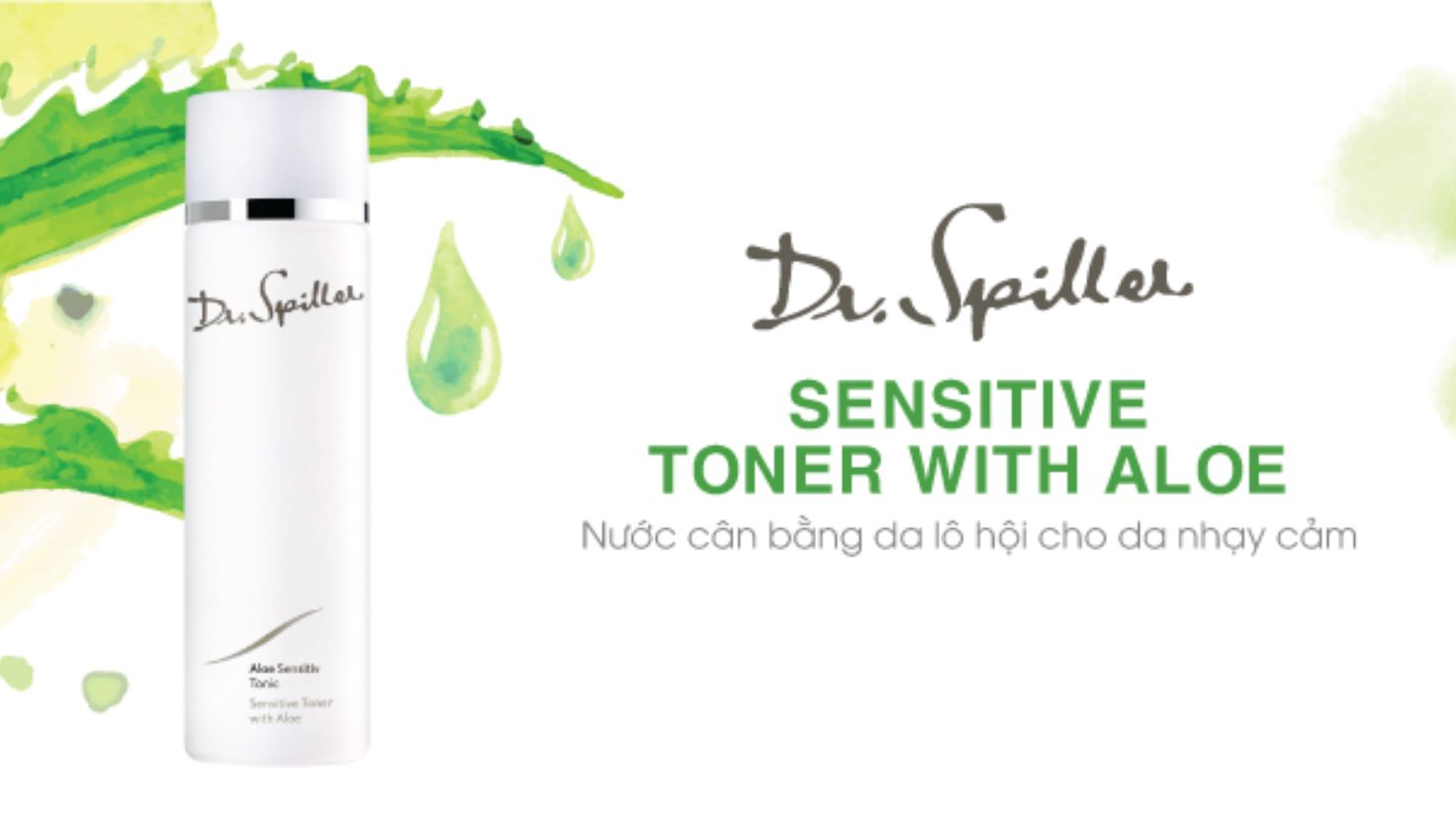 Nước cân bằng da Sensitive Toner With Aloe giúp cân bằng pH tự nhiên