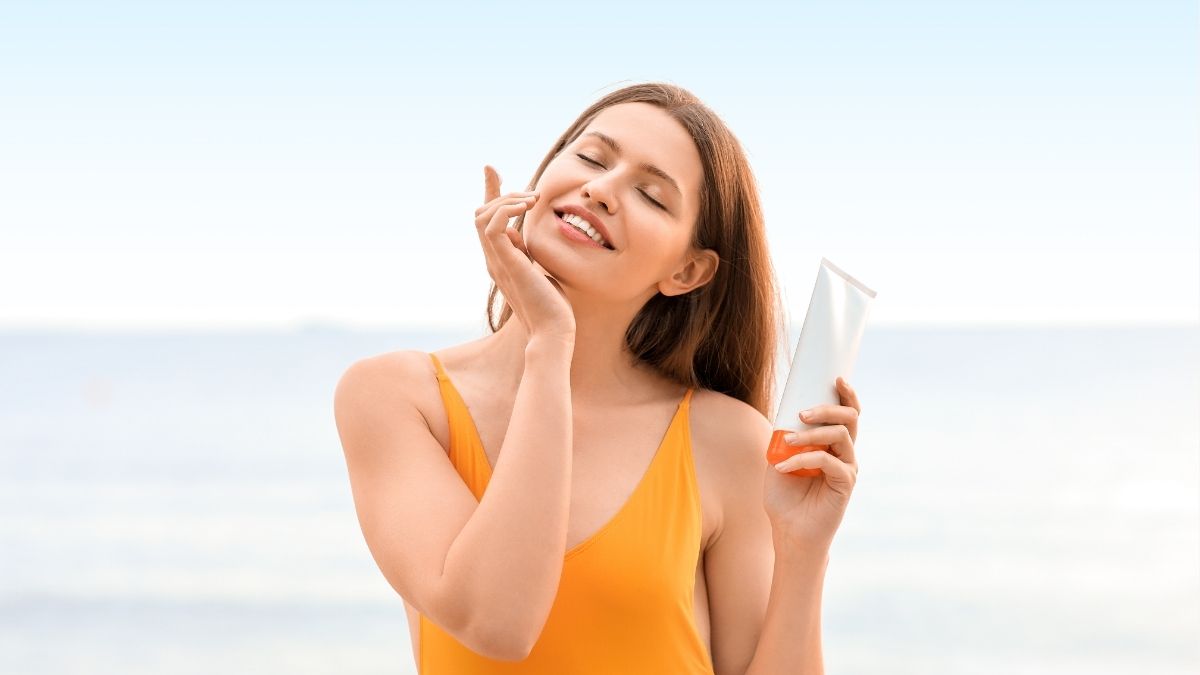 Bước bảo vệ da cuối cùng không thể bỏ qua trong đoàn pole riêng biệt dành cho dưỡng ẩm mùa hè là sử dụng kem chống nắng phổ rộng