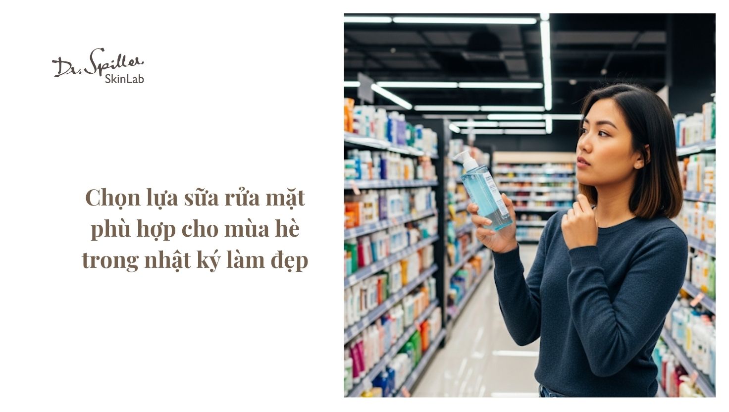 Đặc biệt vào mùa hè, chọn đúng loại sữa rửa mặt giúp loại bỏ bụi bẩn và dầu thừa