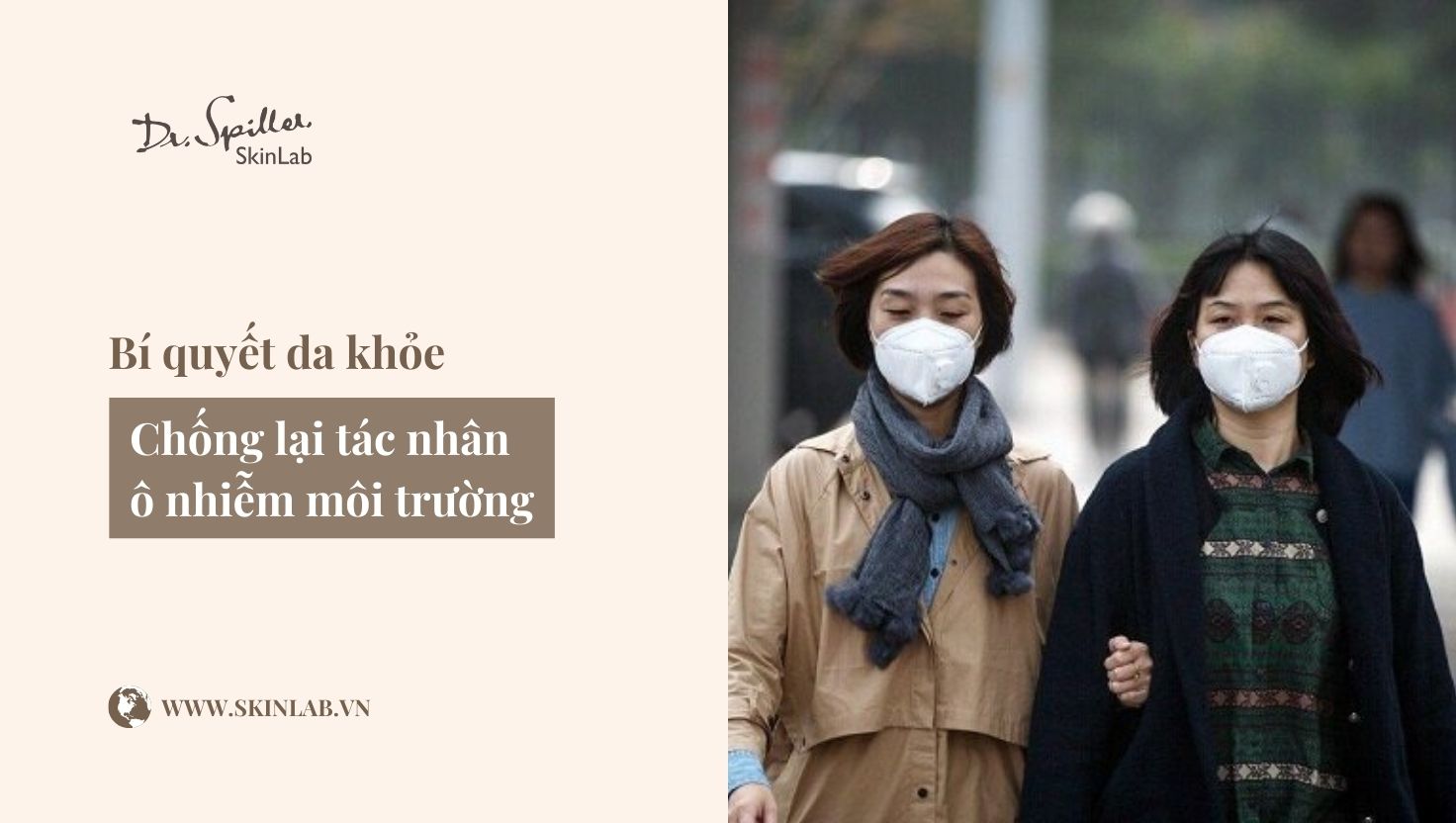 Khi ra ngoài, bạn nên dùng khẩu trang và mũ rộng vành. Việc này giúp giảm tiếp xúc trực tiếp với các chất ô nhiễm.