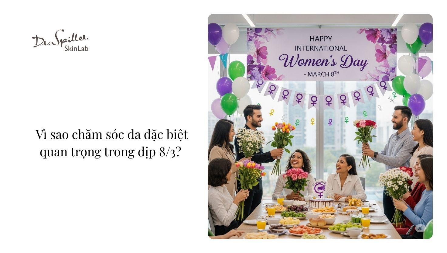 Chính vì thế, chăm sóc da trước – trong – sau ngày 8/3 không chỉ giúp bạn tỏa sáng nhất thời mà còn duy trì làn da khỏe đẹp lâu dài.