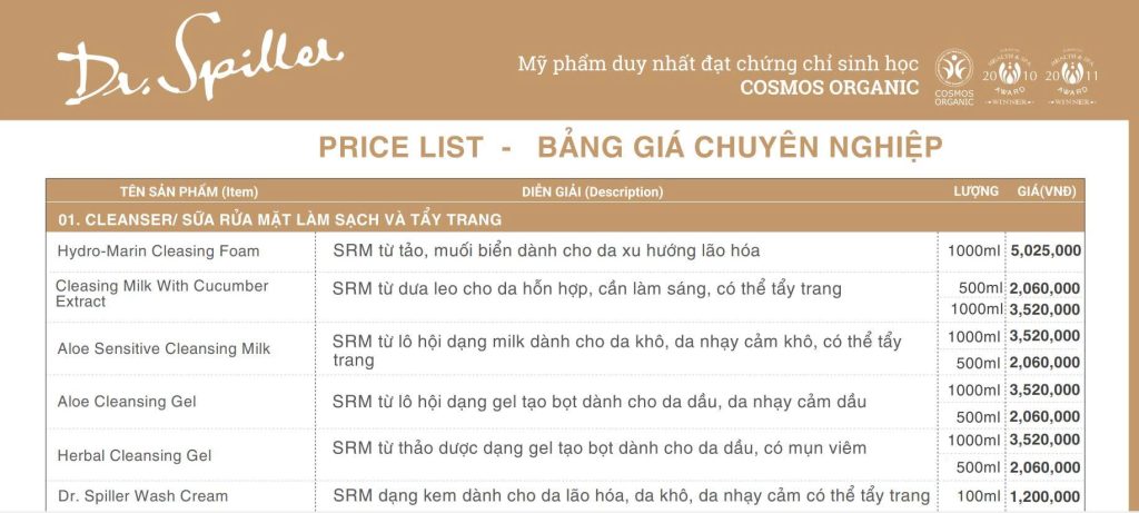 Tìm hiểu về giá mỹ phẩm spa và những điều cần biết Hiểu rõ về giá mỹ phẩm spa giúp người dùng đưa ra quyết định thông minh, đảm bảo sử dụng sản phẩm an toàn